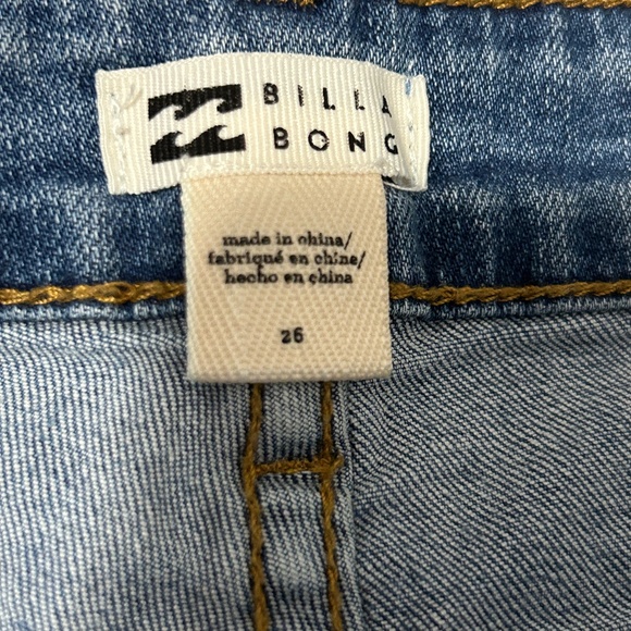 Women's Billabong Distressed Tie Short Jean Shorts - 26 - Picture 10 of 10